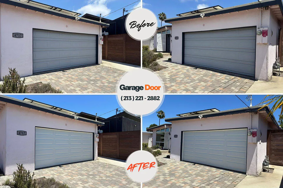 Before and after: garage door repair English Creek, NJ
